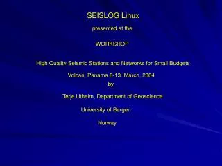 SEISLOG Linux