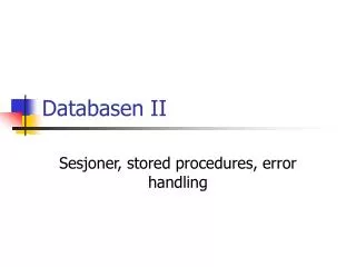 databasen ii