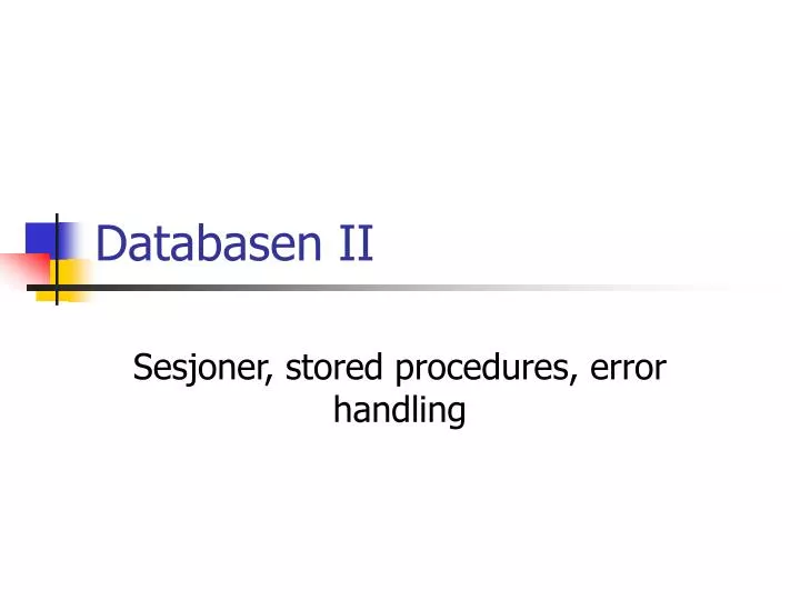 databasen ii