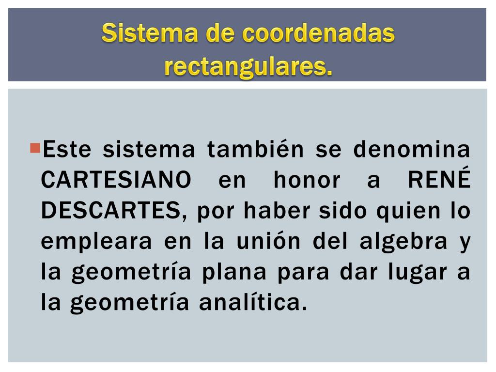 PPT - Sistema de coordenadas rectangulares. PowerPoint Presentation
