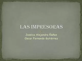 las impresoras