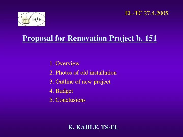 proposal for renovation project b 151