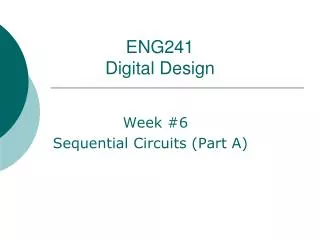 ENG241 Digital Design