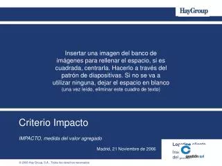 criterio impacto