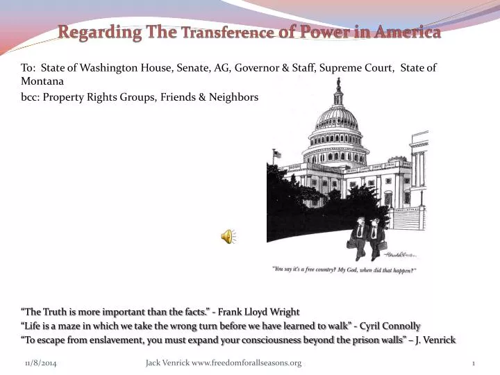 regarding the transference of power in america