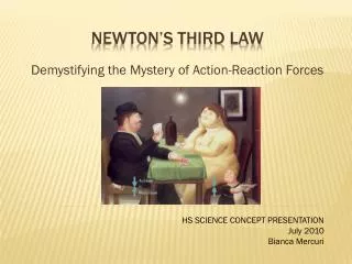 NEWTON’S THIRD LAW