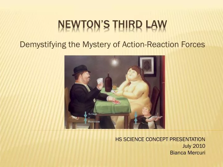 demystifying the mystery of action reaction forces
