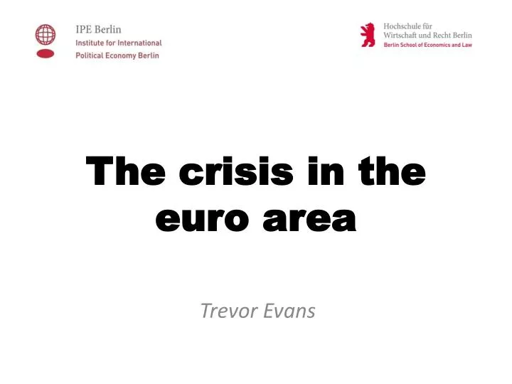 the crisis in the euro area