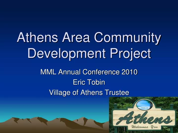 athens area community development project