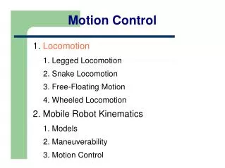 Motion Control