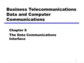 business telecommunications data and computer communications