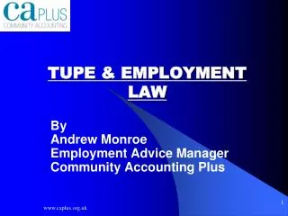 TUPE &amp; EMPLOYMENT LAW