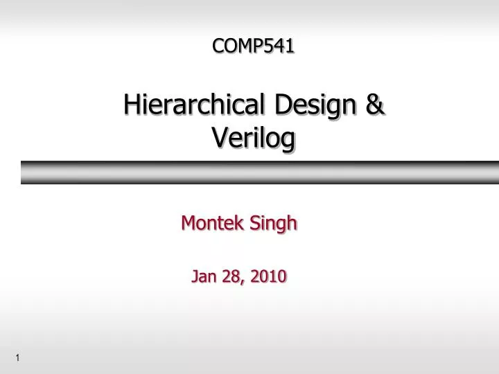 comp541 hierarchical design verilog