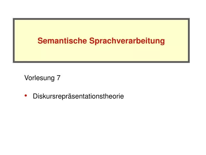 semantische sprachverarbeitung