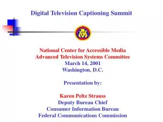 Digital Television Captioning Summit