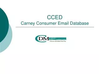 CCED Carney Consumer Email Database