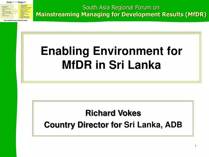 enabling environment for mfdr in sri lanka