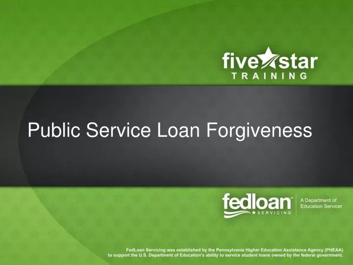 public service loan forgiveness