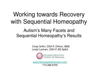 Working towards Recovery with Sequential Homeopathy