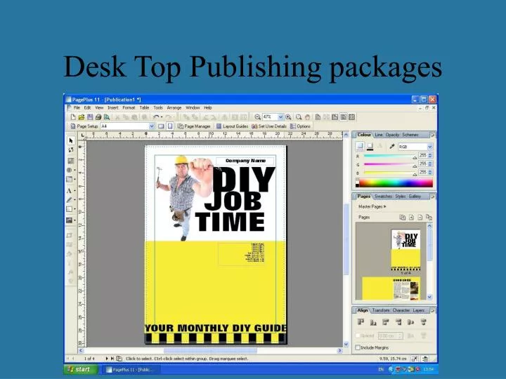 desk top publishing packages