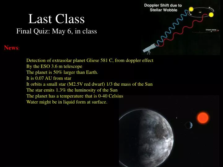 last class final quiz may 6 in class