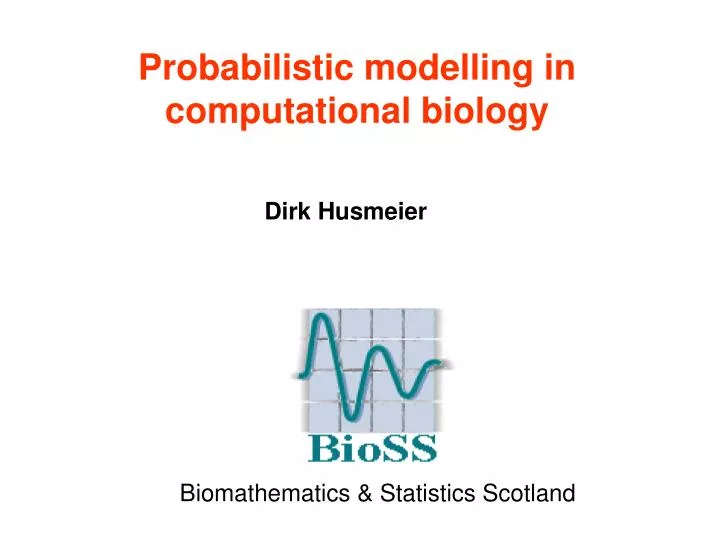 probabilistic modelling in computational biology