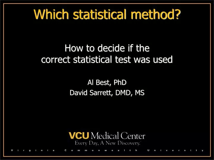which statistical method