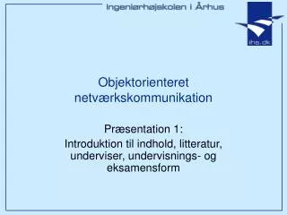 objektorienteret netv rkskommunikation