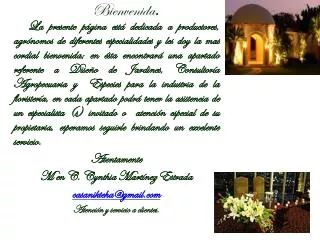 bienvenida