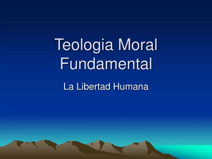 teologia moral fundamental