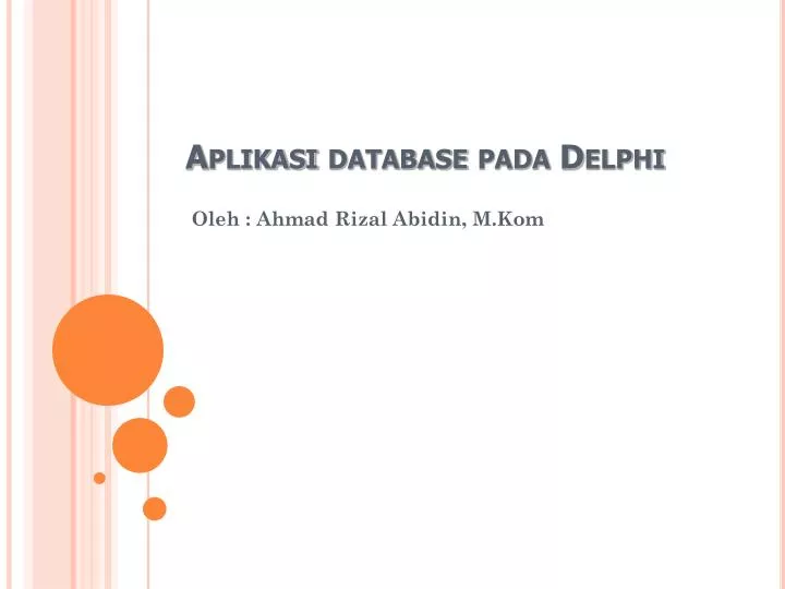 aplikasi database pada delphi