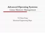 Advanced Operating Systems: Linux Memory Management - slide 1