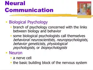 neural communication