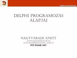 delphi programoz s alapjai