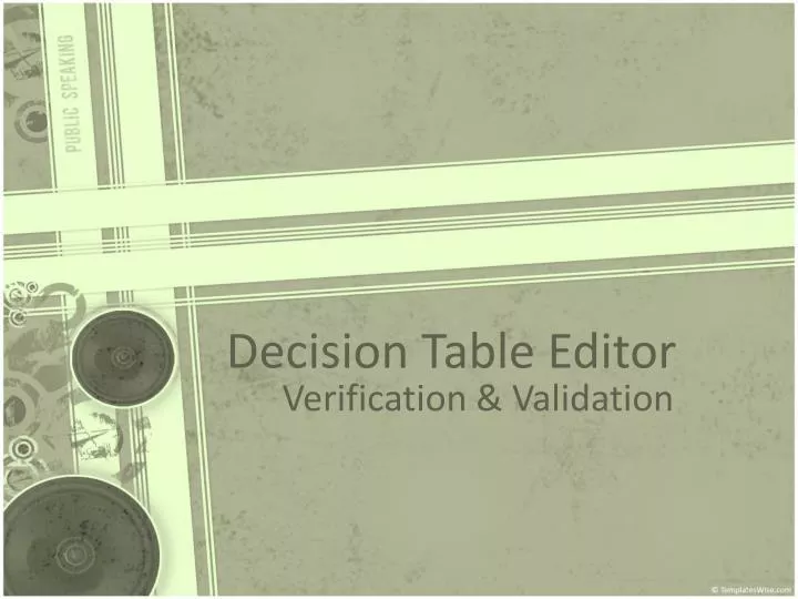 decision table editor