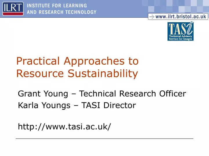 practical approaches to resource sustainability