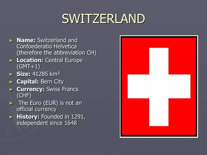 presentation about switzerland