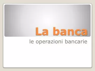 la banca