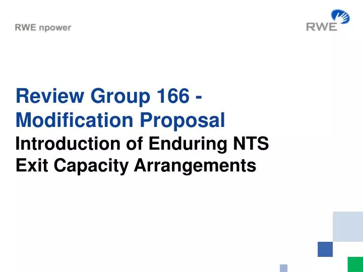 review group 166 modification proposal