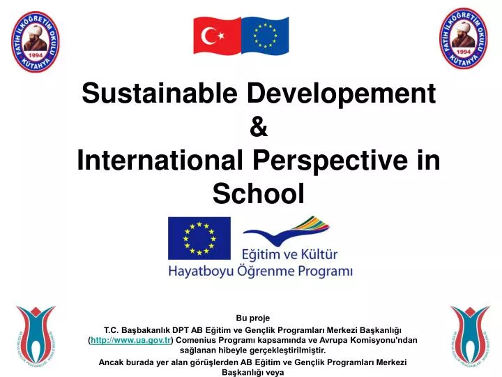 sustainable developement international perspective in school