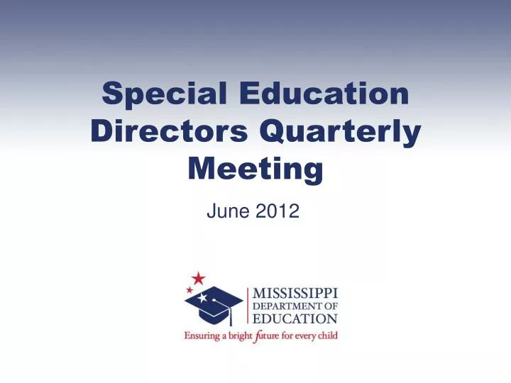 special education directors quarterly meeting