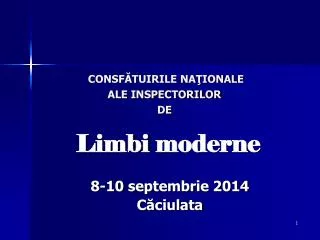 consf tuirile na ionale ale inspectorilor de