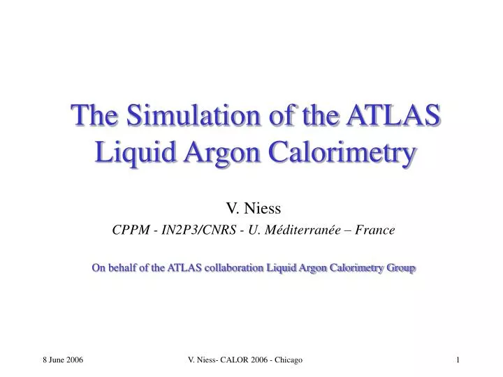the simulation of the atlas liquid argon calorimetry