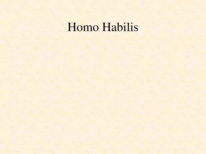 homo habilis