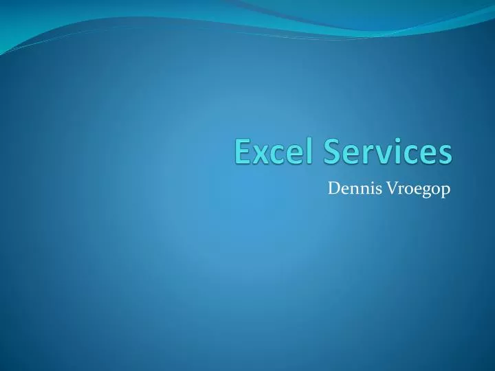 excel services
