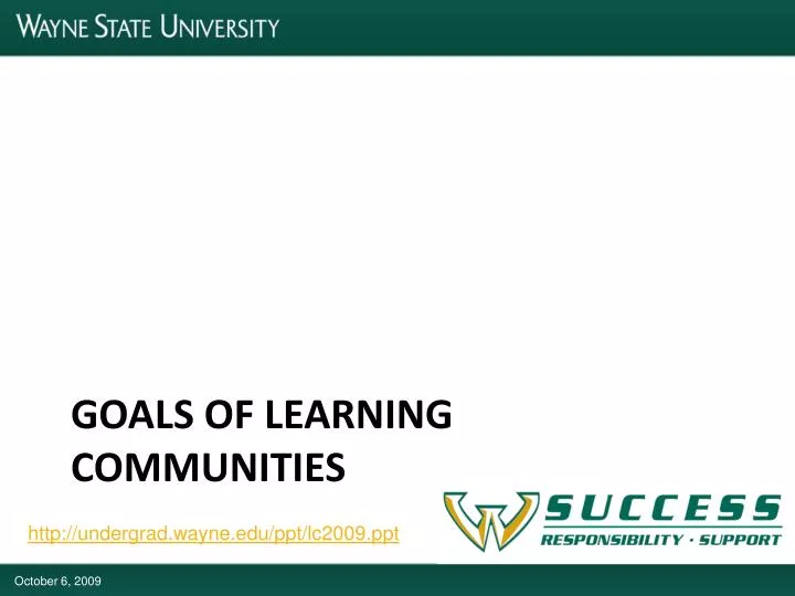 goals of learning communities