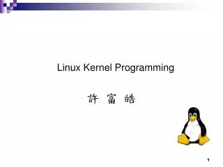 Linux Kernel Programming ? ? ?