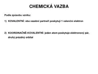 chemick vazba