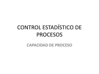 control estad stico de procesos