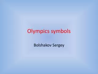 Olympics symbols